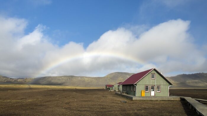 trek Laugavegur, chata, Island