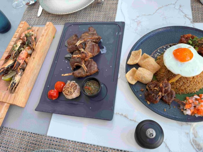 ukázka jídla v restauraci